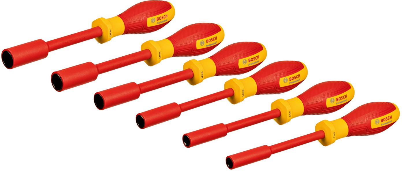 BOSCH Professional súprava nástrčných kľúčov VDE 6 kusov 7 – 14 mm, 1.600.A02.NF3