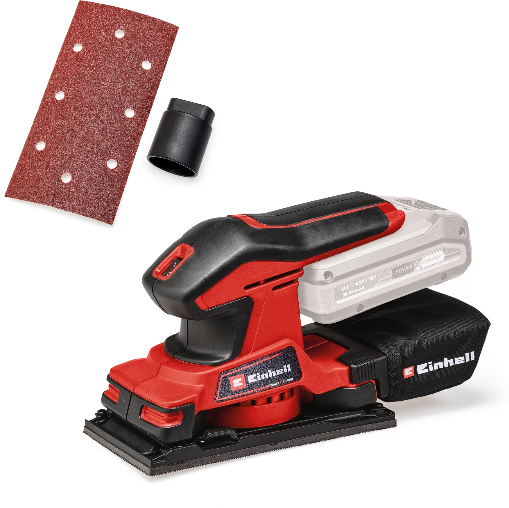 EINHELL Vibračná brúska AKU TC-OS 18/187 Li Solo, 4460725 (bez AKU)