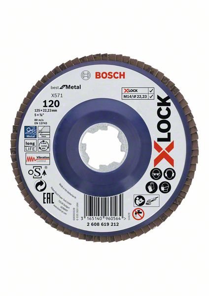 BOSCH X-LOCK Lamelové brúsne kotúče Best for Metal systém