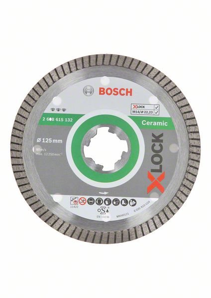 BOSCH X-LOCK Diamantový rezný kotúč Best for Ceramic Extraclean Turbo systému
