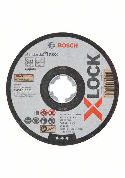 BOSCH X-LOCK Plochý rezací kotúč Standard for Inox systém