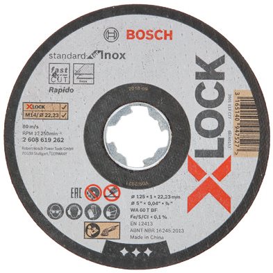 BOSCH X-LOCK Plochý rezací kotúč Standard for Inox systém