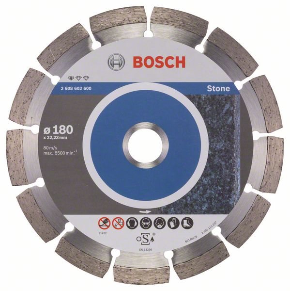 BOSCH Standard for Stone 180 × 22,23 × 2 × 10 mm