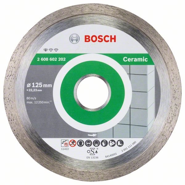 BOSCH Standard for Ceramic 125 × 22,23 × 1,6 × 7 mm