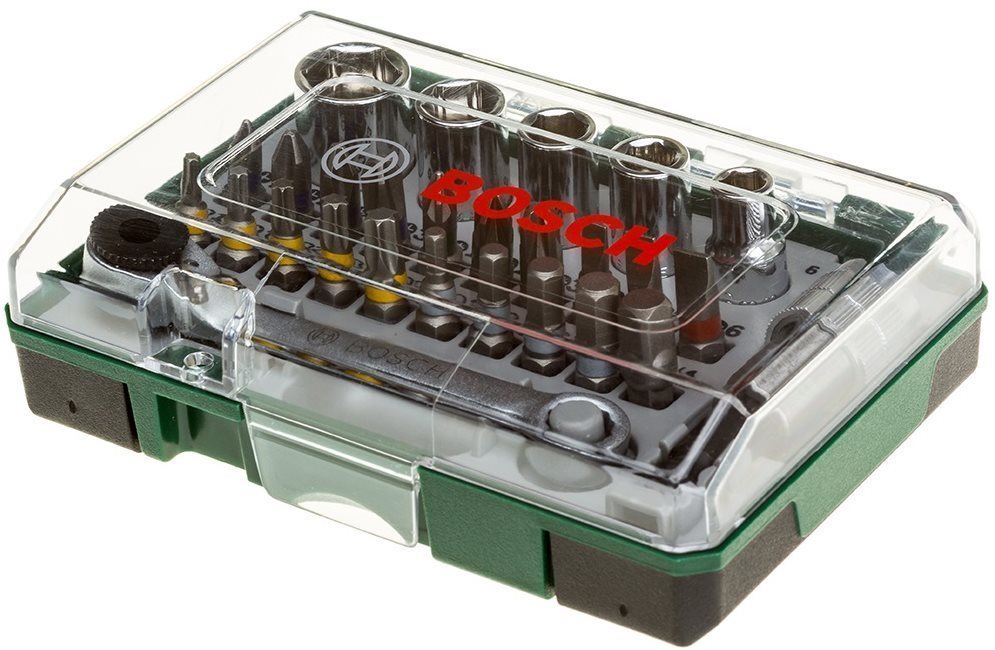 BOSCH 27-dielna sada skrutkovacích bitov a rační 2.607.017.160