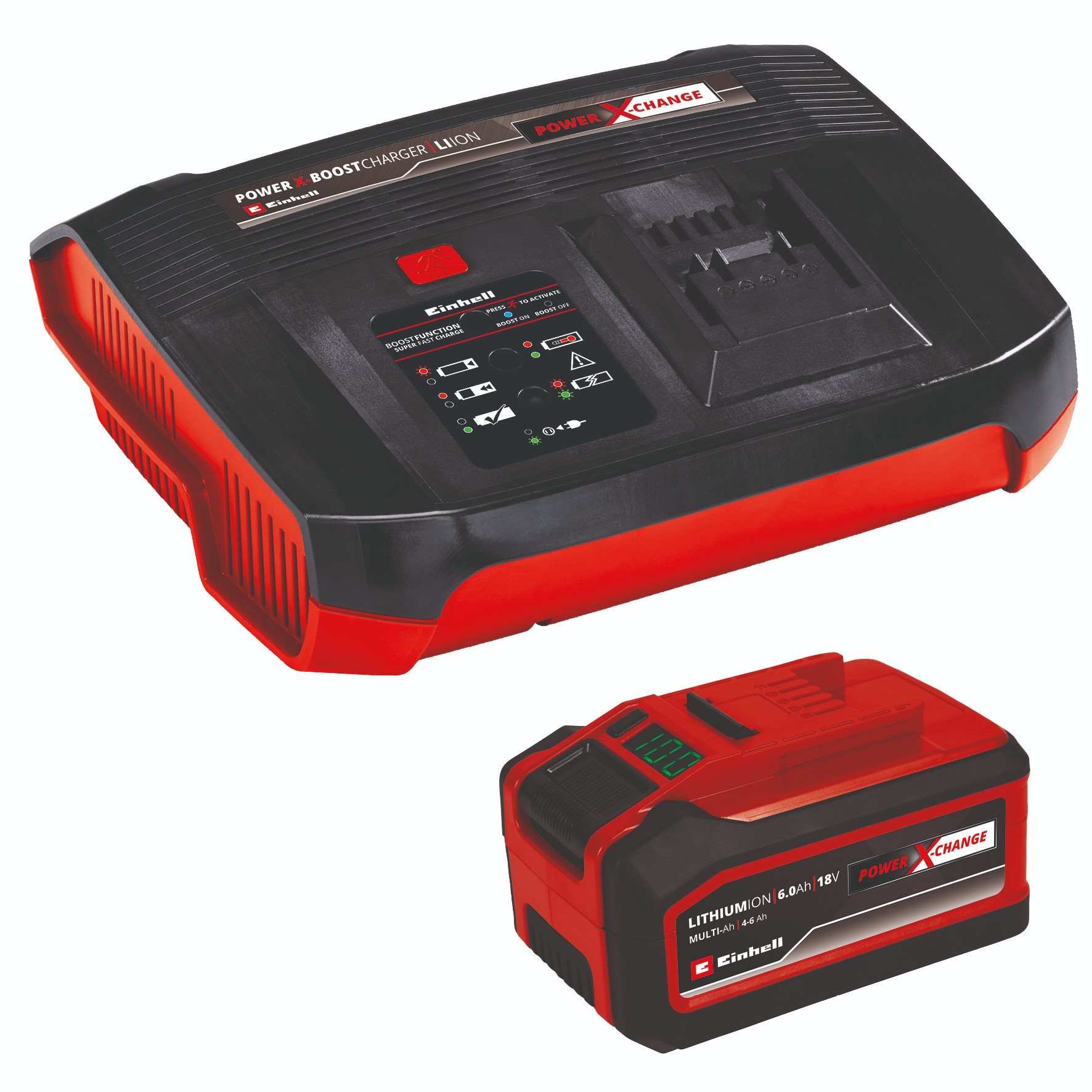 EINHELL Štartovacia súprava Power X-Change 4-6 MultiAh & 6 A rýchlonabíjačka, 4512143