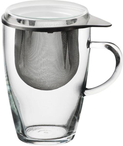 Bohemia Cristal Lyra Hrnček na čaj so sitkom z nehrdzavejúcej ocele 350 ml