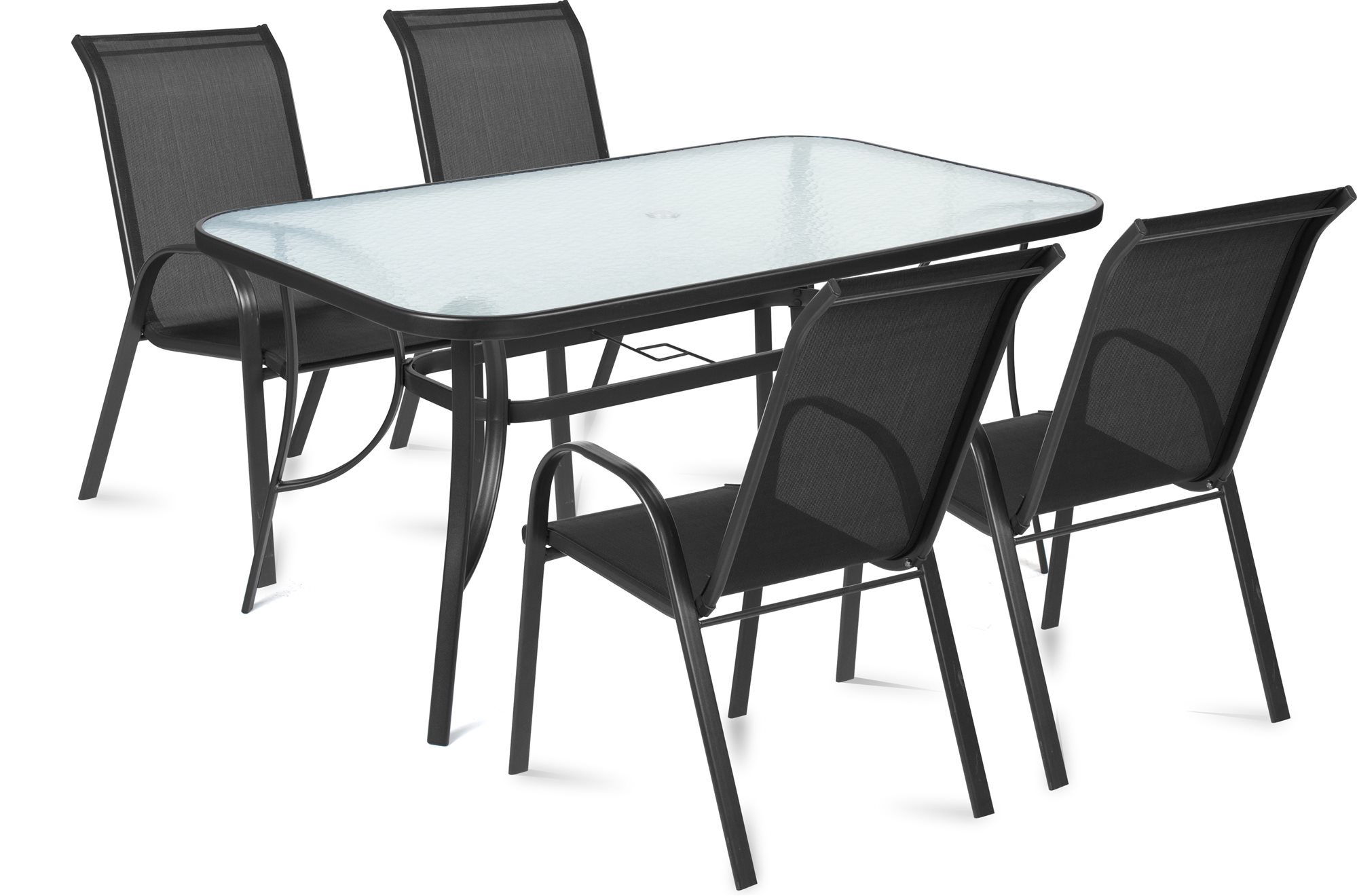 FIELDMANN Set záhradného nábytku Comfort Steel 4 + 1