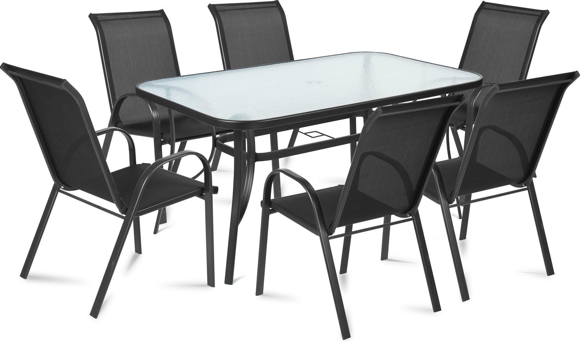 FIELDMANN Set záhradného nábytku Comfort Steel 6 + 1