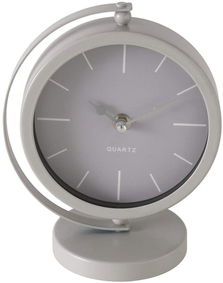 Boltze Home Minimalistické stolné hodiny JALE, sivé