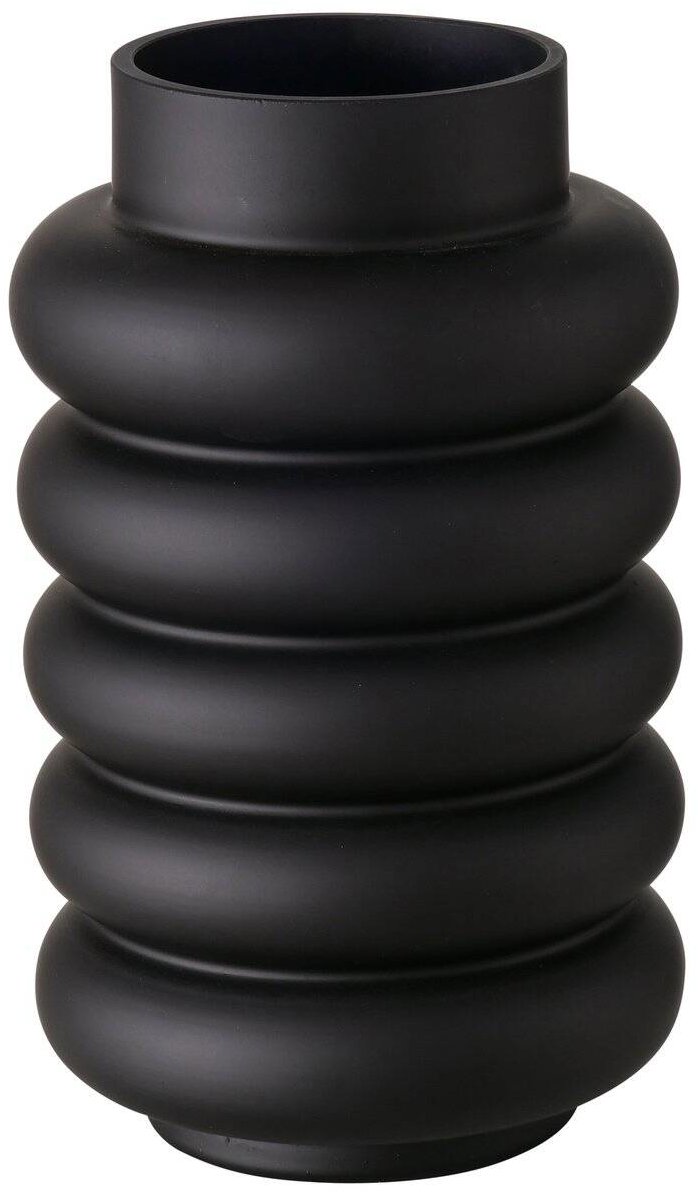 Boltze Skleněná váza RIBBO, 25 cm, černá