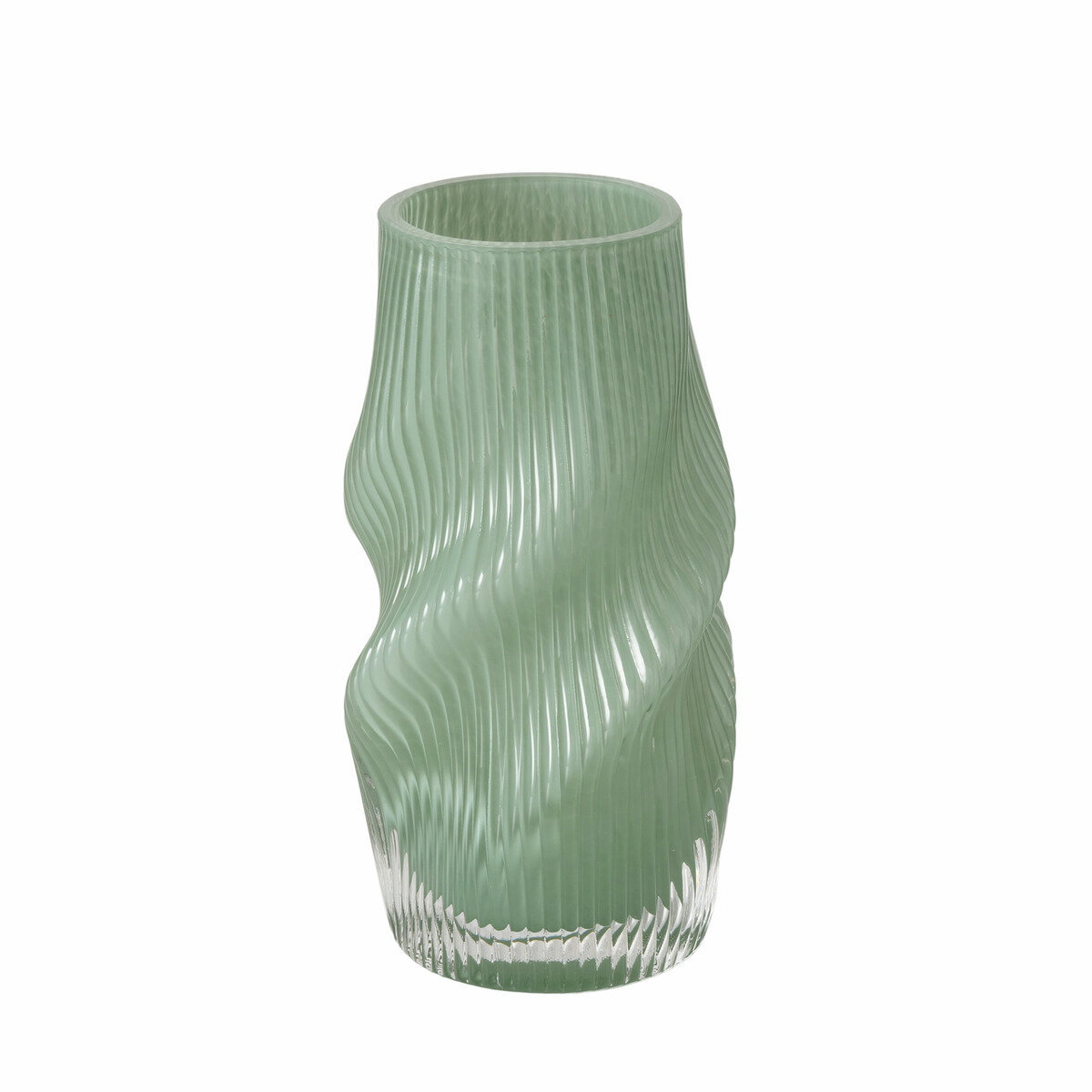 Boltze Skleněná váza VERESE, 19 cm, zelená