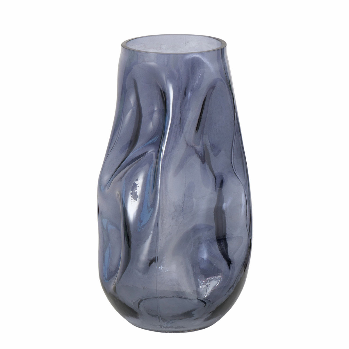 Boltze Skleněná váza LOJIN, metalický odstín, 27,8 cm