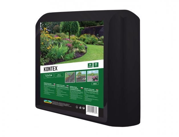 Textília KONTEX mulčovacia netkaná čierna 3,2 × 5 m