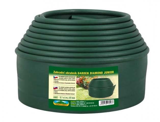 Obruba GARDEN DIAMOND Trávnikový obrubník JUNIOR, dĺžka 6 m, zelený