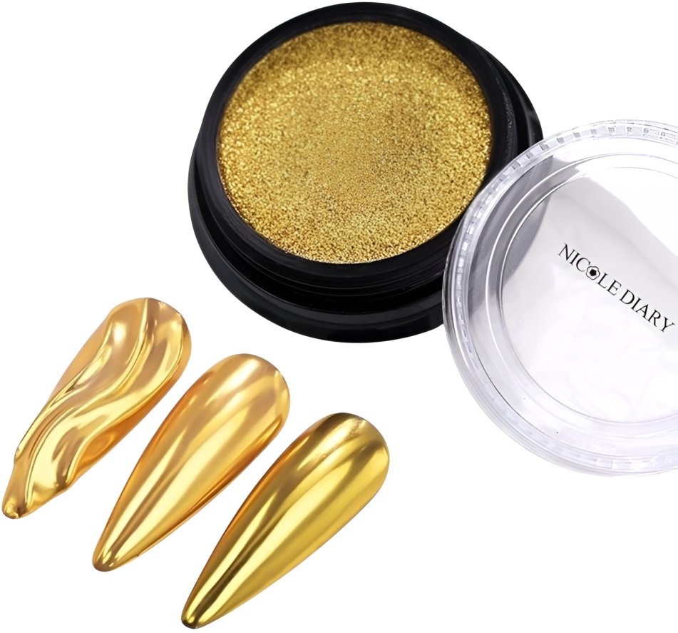 NICOLE DIARY Chrómový pigment na nechty so zrkadlovým efektom Solid chrome 3