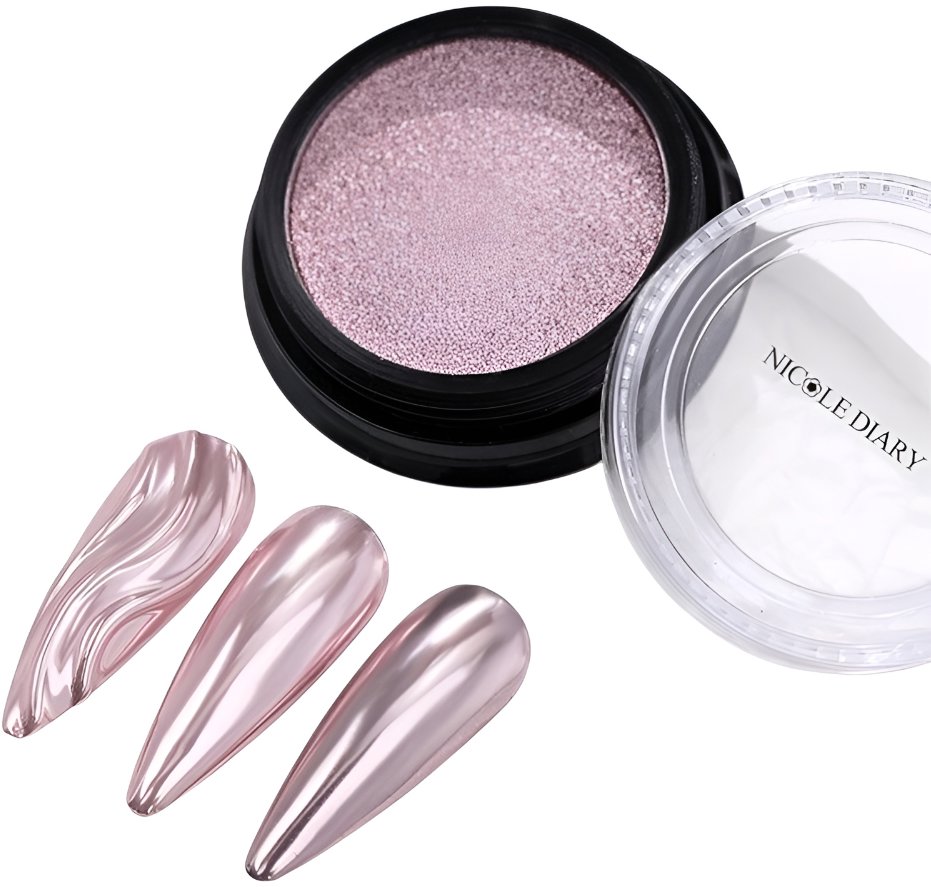 NICOLE DIARY Solid chrome 6 - Chrómový pigment na nechty so zrkadlovým efektom