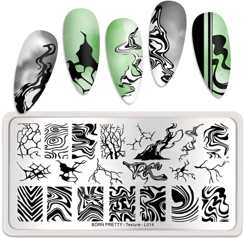 BORN PRETTY Šablóny na nechty Texture L014