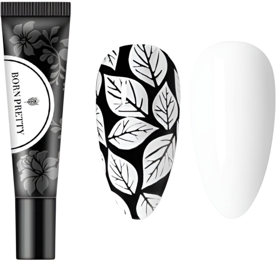 BORN PRETTY Stamping gel 13, biely