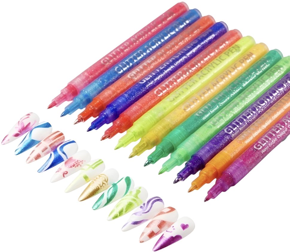 BORN PRETTY Ceruzky na nail art Graffiti, súprava 12 ks