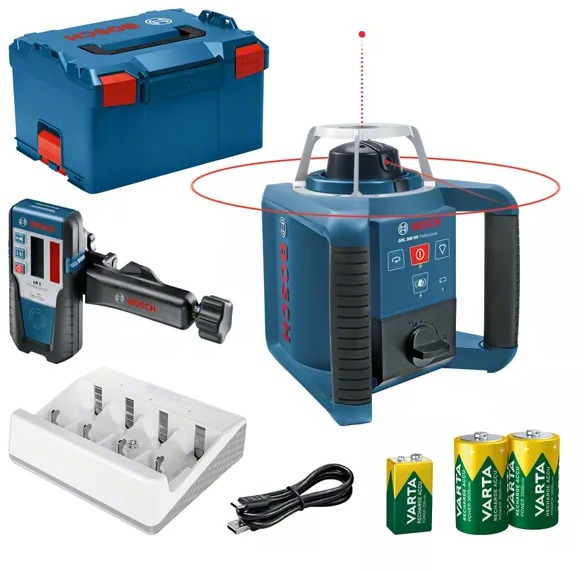 BOSCH Professional Stavebný rotačný laser GRL 300 HV + LR 1 Lboxx, 0.601.061.505