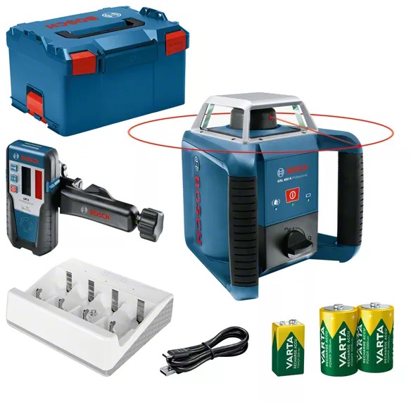 BOSCH Professional Stavebný rotačný laser GRL 400 H + LR 1 Lboxx, 0.601.061.806