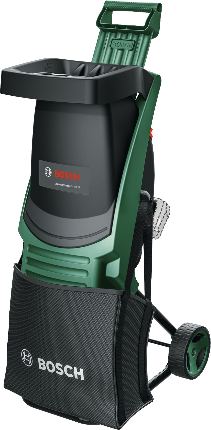 BOSCH Drvič konárov akumulátorový UniversalShredder 2× 18V-25 (2× 4,0 Ah)