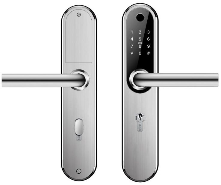 BOT Smart kľučka TTLock H1 W strieborná 92 mm