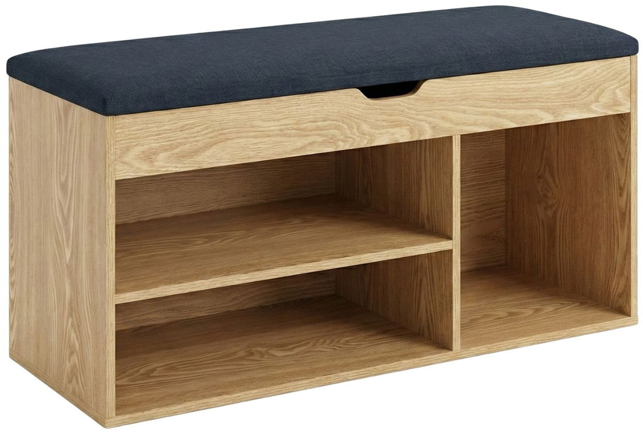BOXIMO Botník so sedadlom TRIA, 80 × 43 × 30 cm, hnedý