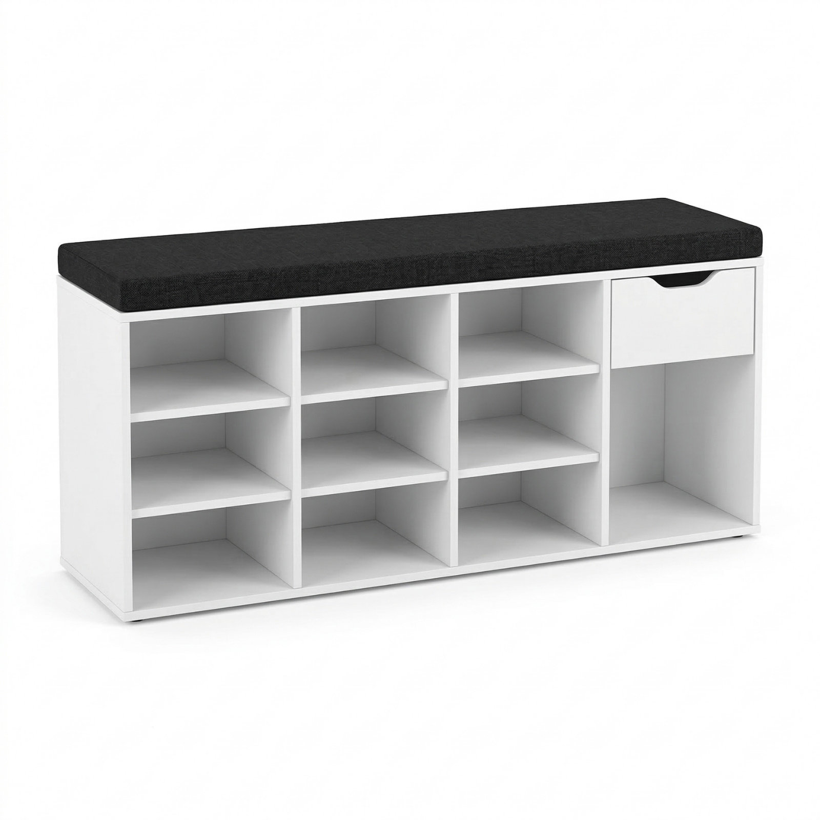 BOXIMO Botník so sedadlom KADO, 104 × 50 × 30 cm, biely