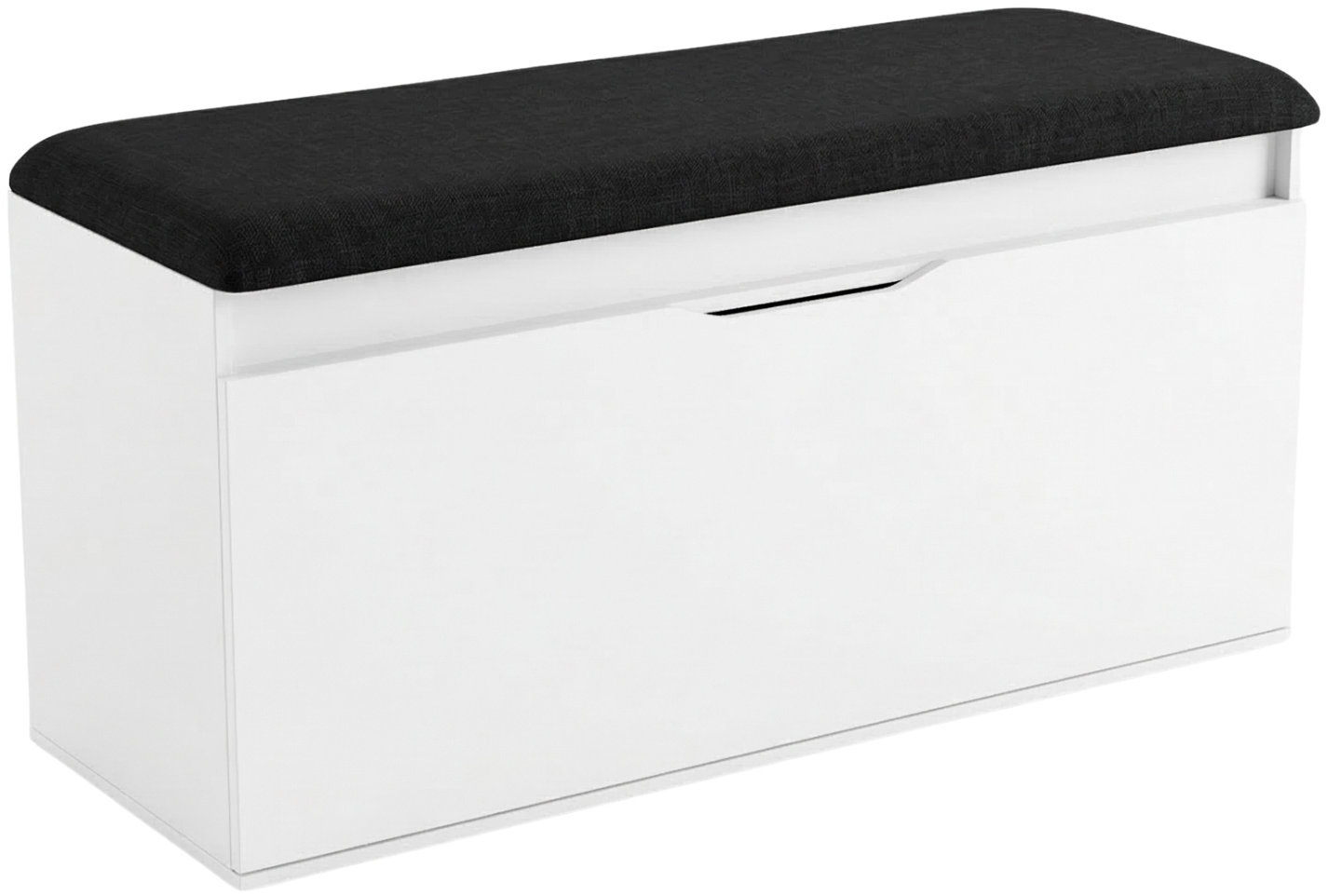 BOXIMO Botník so sedadlom a úložným priestorom TORI, 100 × 50 × 35 cm, biely