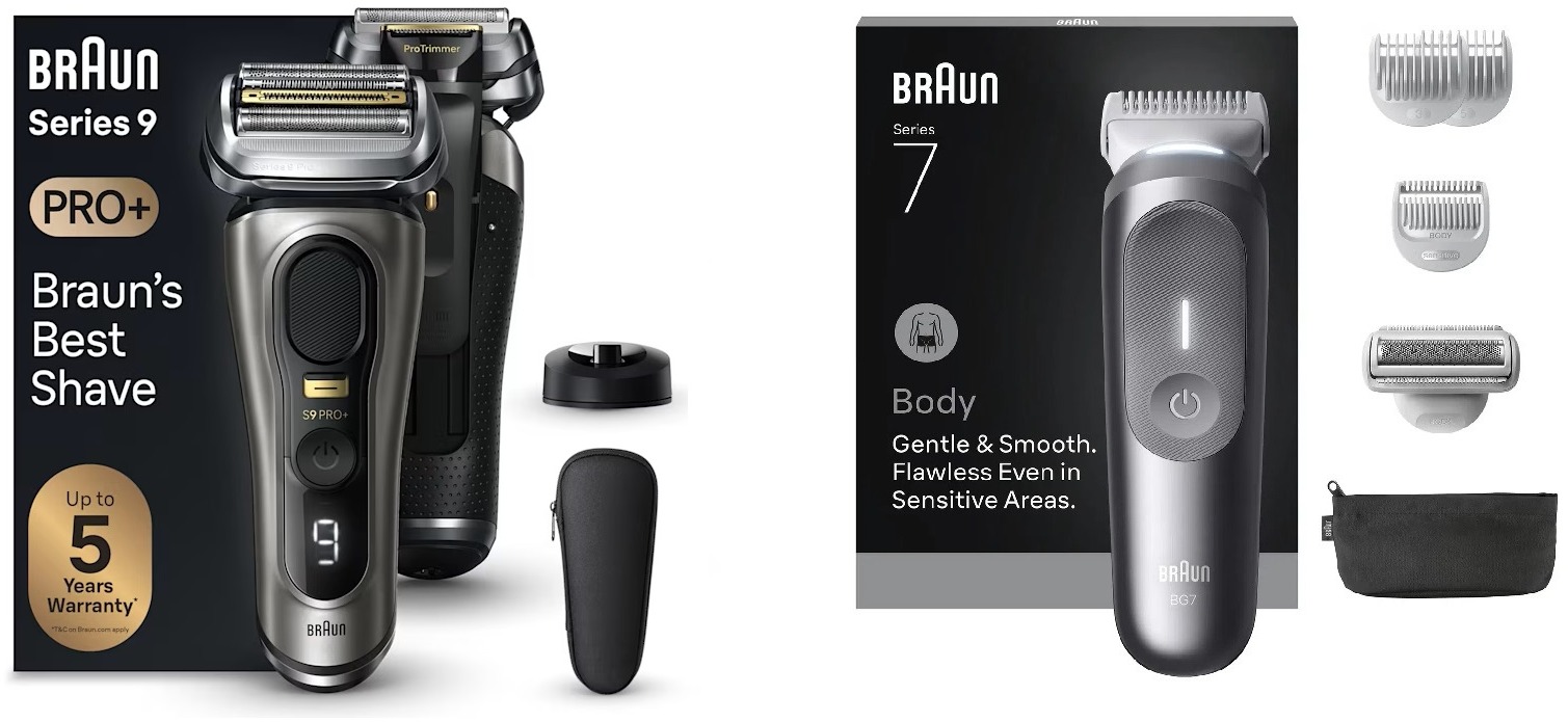 Braun Series 9 PRO+ Tmavosivý + Braun 7 BG7550