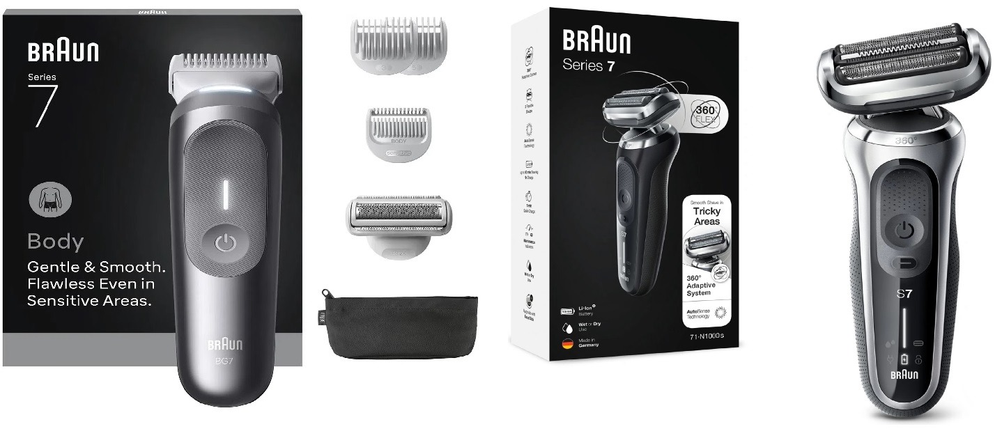 Braun Series 7 71-S1000s + Braun 3 BG7550