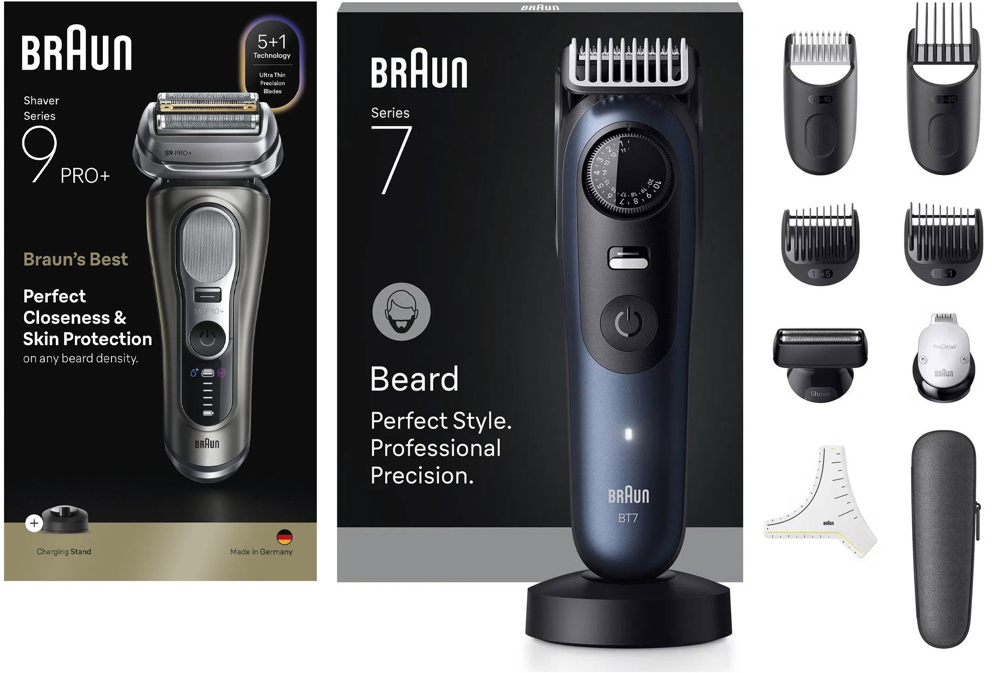 Braun Series 9 PRO+ 9615s + Braun Series 7 BT7540