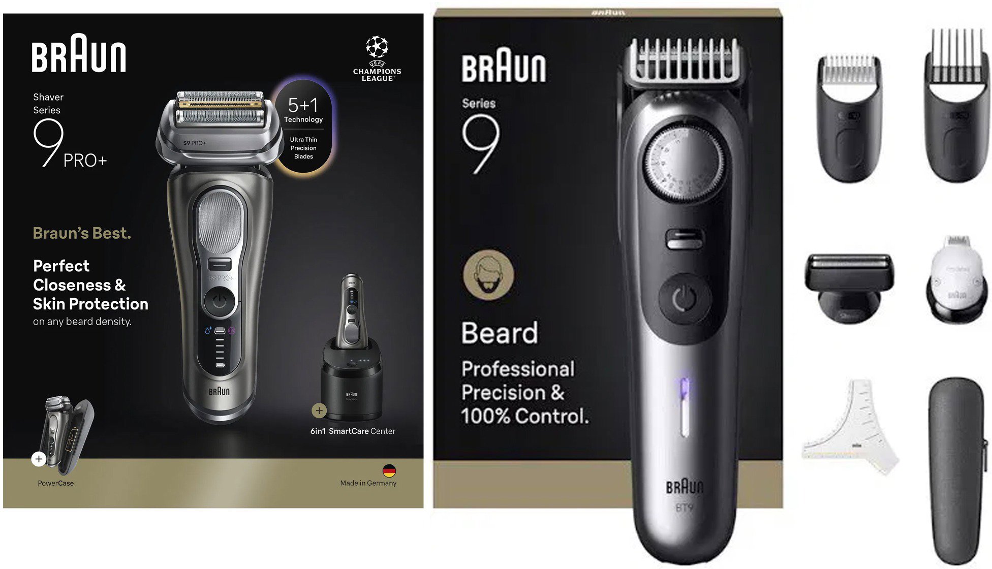 Braun Series 9 PRO+ 9675cc so stanicou SmartCare + Braun Series 9 BT9520