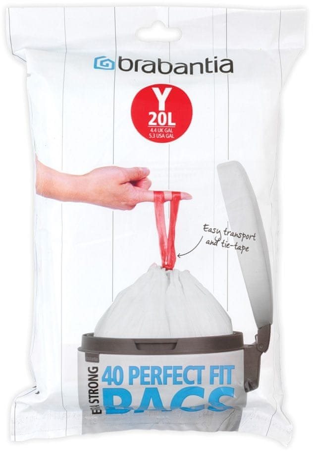Brabantia PerfectFit pytle – 20 L (Y) – 40 ks