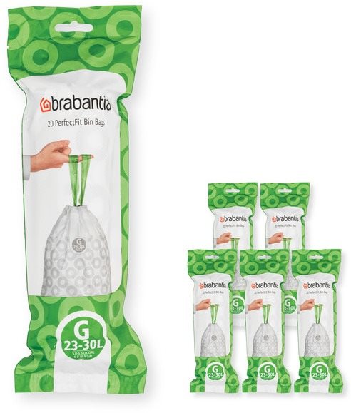 Brabantia PerfectFit vrecia – 23-30 L (G) – 120 ks, 6 × 20