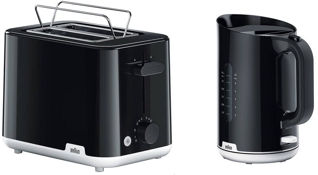 Snídaňová kolekce Braun Breakfast 1 - černá (WK1100.BK & HT1010.BK)