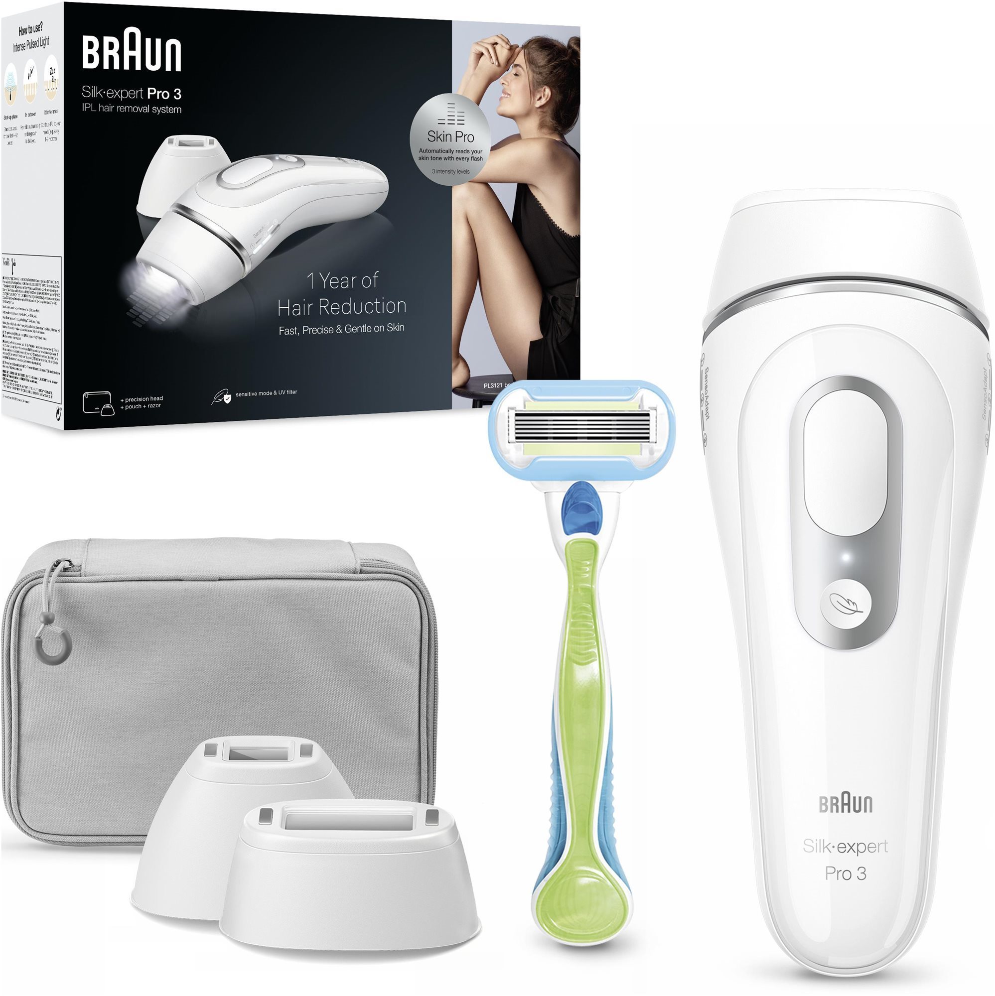 Braun IPL Silk-expert Pro 3 PL3122 + puzdro a 2 hlavice