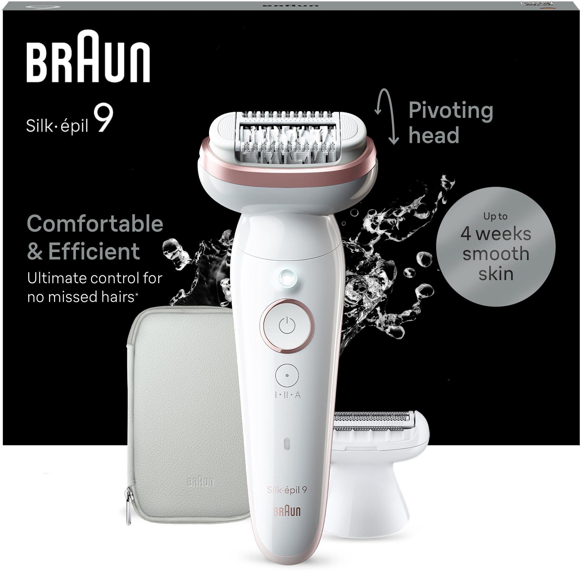 Braun Silk·épil 9 9-030, Biely/Ružový