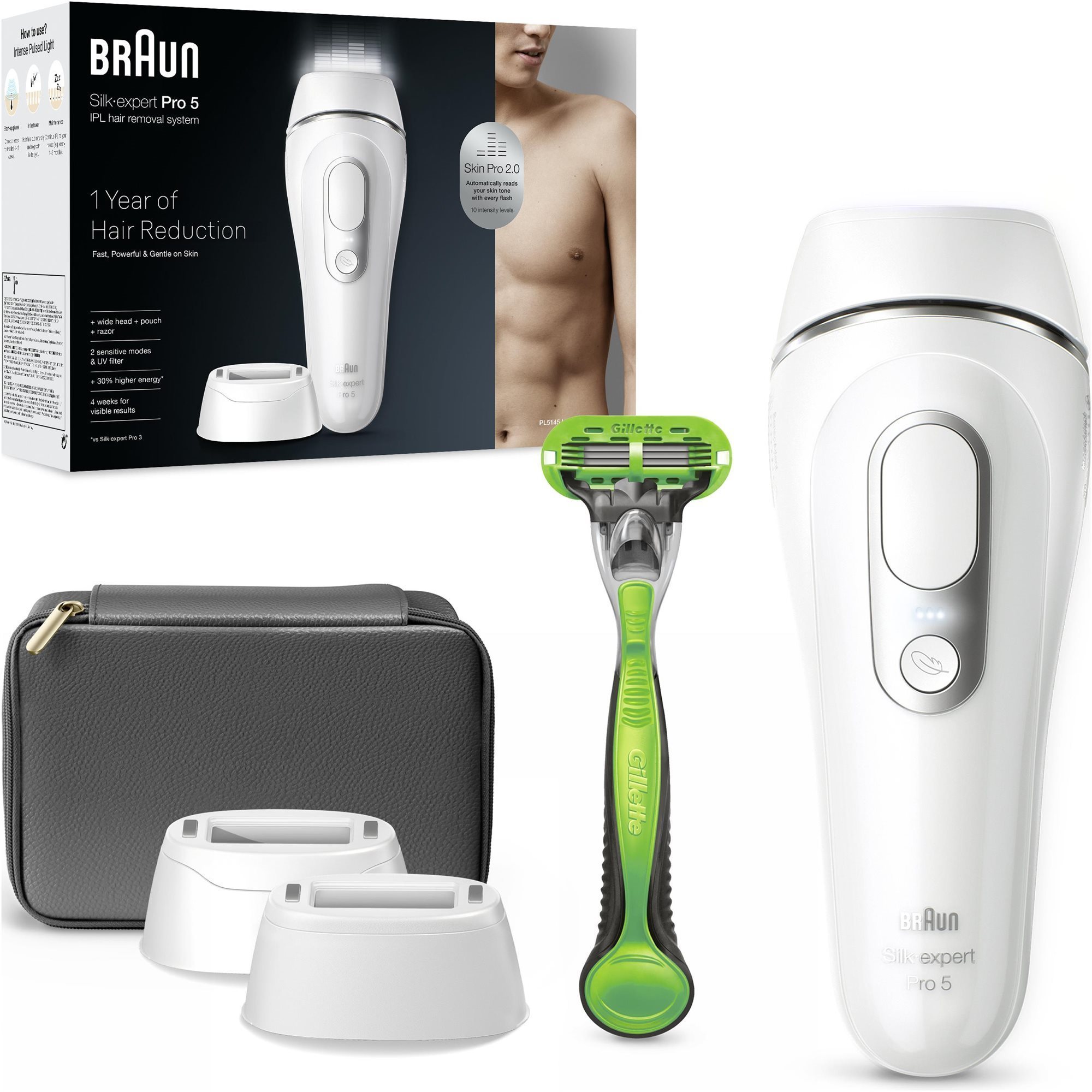Braun IPL Silk·expert Pro 5 PL5145 + puzdro a 2 Hlavice