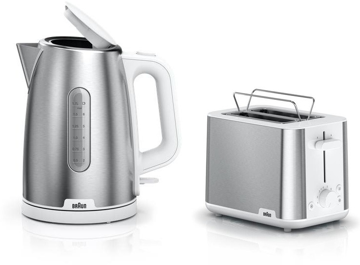 BRAUN PurShine WK1500.WH rýchlovarná kanvica + BRAUN PurShine HT1510. WH hriankovač