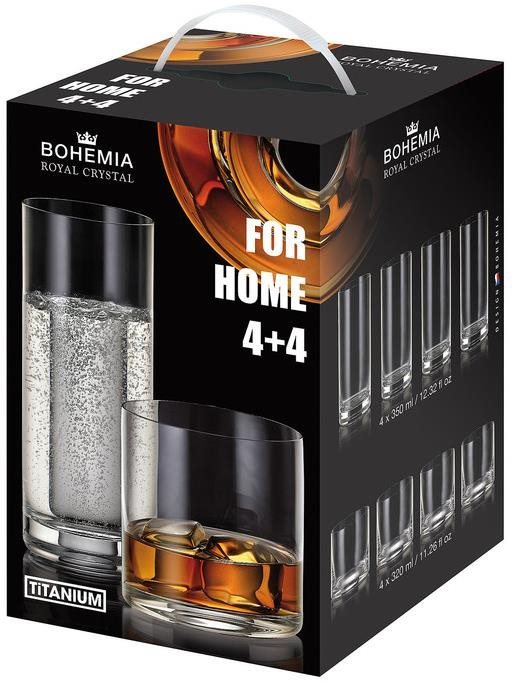 Bohemia Royal Crystal Poháre 8 ks FOR HOME