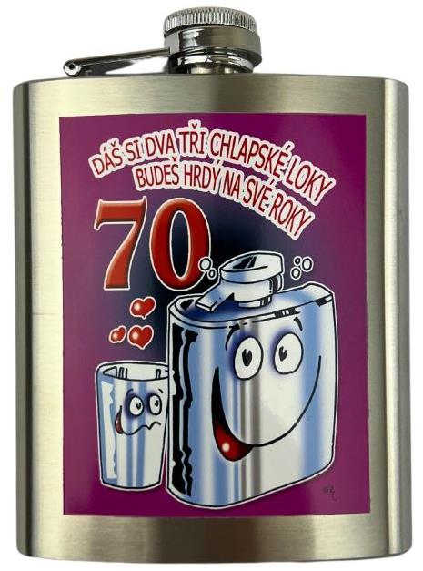 DIVJA Darčeková ploskačka Dáš si dva tri chlapské loky – 70-tka 200 ml