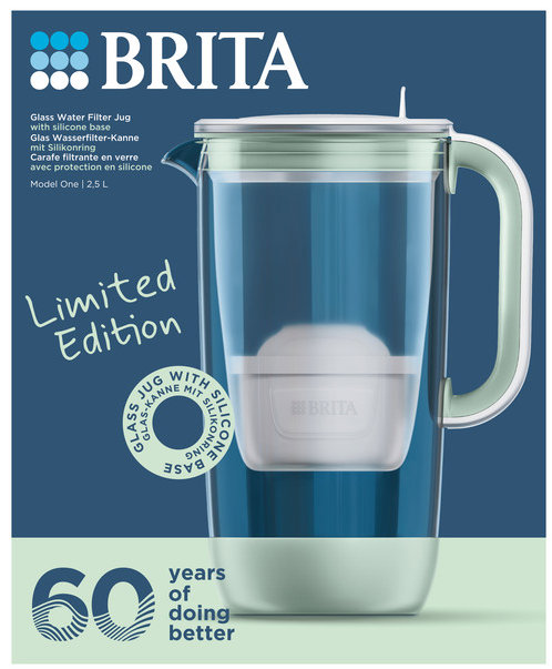 Brita Filtračná sklenená kanvica 2,5 l svetlozelená LIMITED 2026