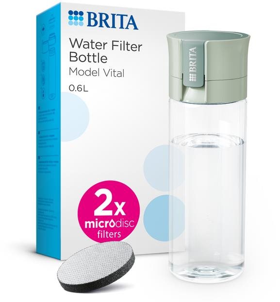 BRITA Fill & Go Vital 0,6 l zelená + 2× microdics 2024