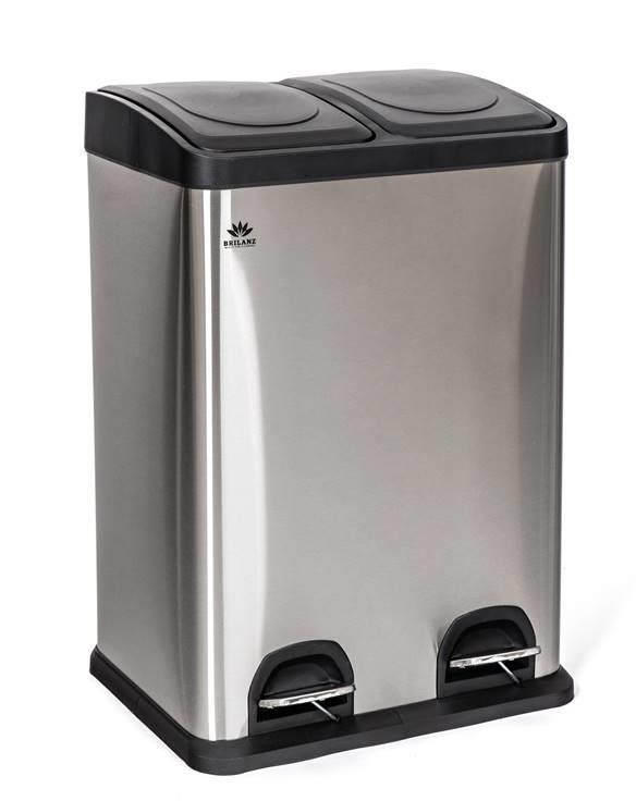 BRILANZ SAVERY 40 l Kôš recyklovací odpadkový nerezový 2 × 20 l