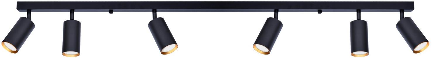 Brilagi Bodové svietidlo Sele 6× GU10/35 W/230 V čierne/zlaté
