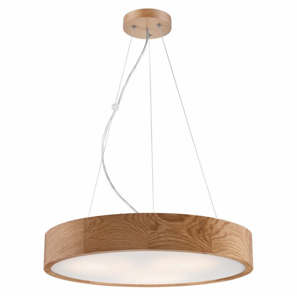 Brilagi LED Luster na lanku CARVALHO 3× E27 60 W dub priemer 47,5 cm