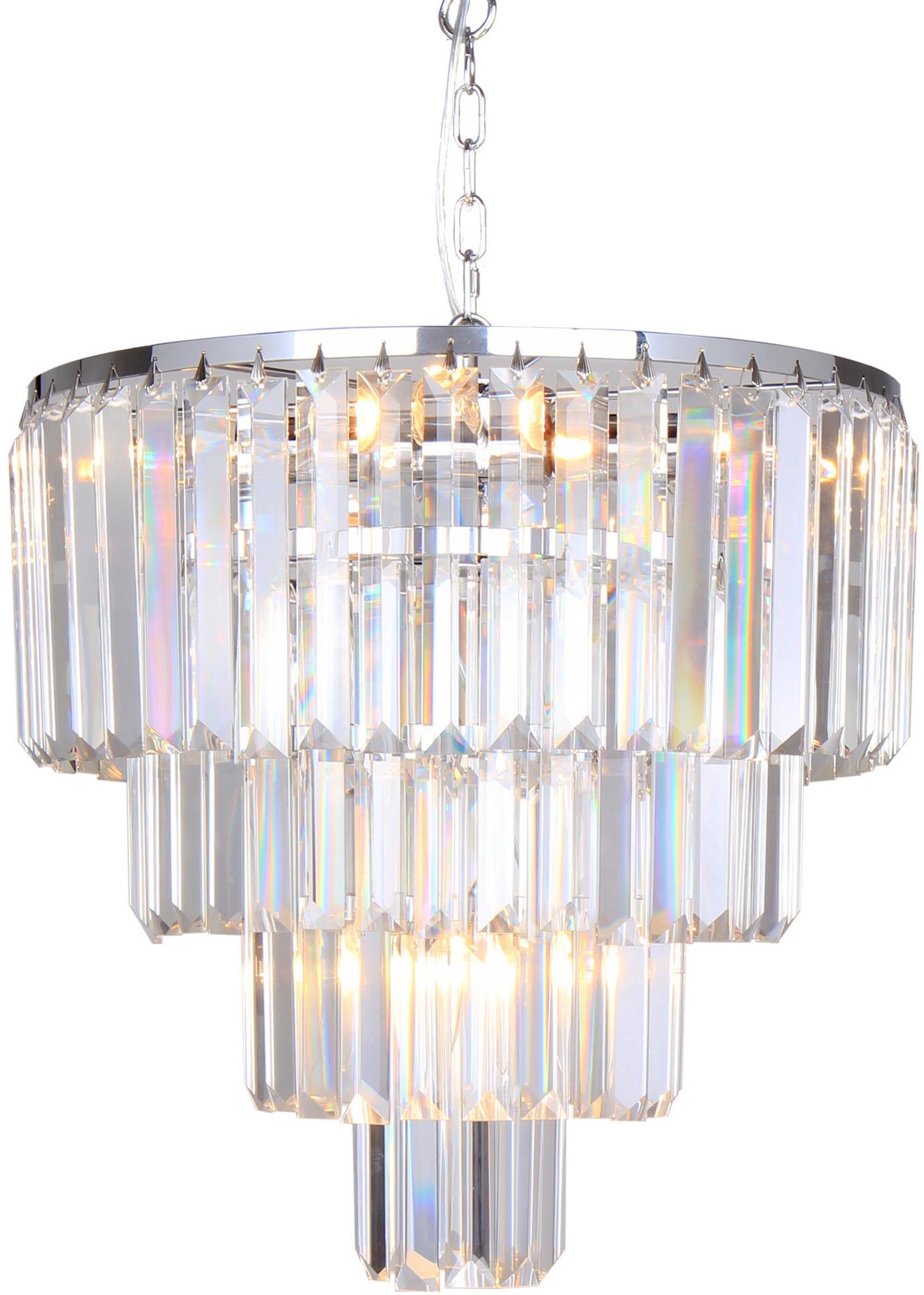 Brilagi LED Krištáľový luster na reťazi MOZART 5× E14 40 W lesklý chróm